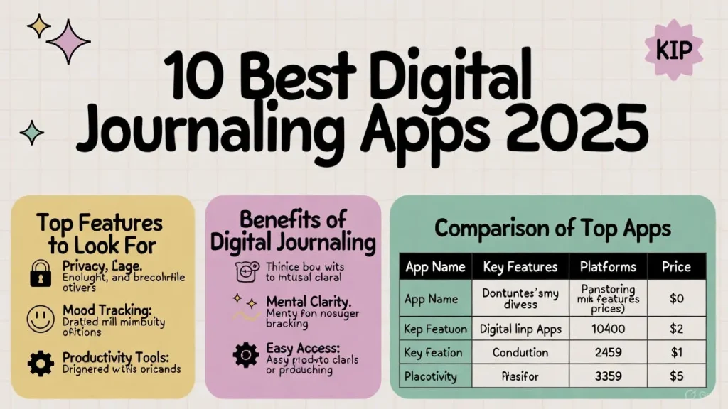 Infographic of 10 Best Digital Journaling Apps 2025