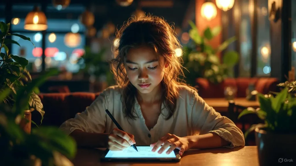 Lifestyle image of digital journaling apps 2025